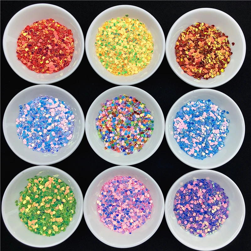 

3000Pcs/Pack 3mm Glittering Love Heart Loose Sequins Paillettes for Nail Art,wedding decoration confetti,Crystal Mud Accessories
