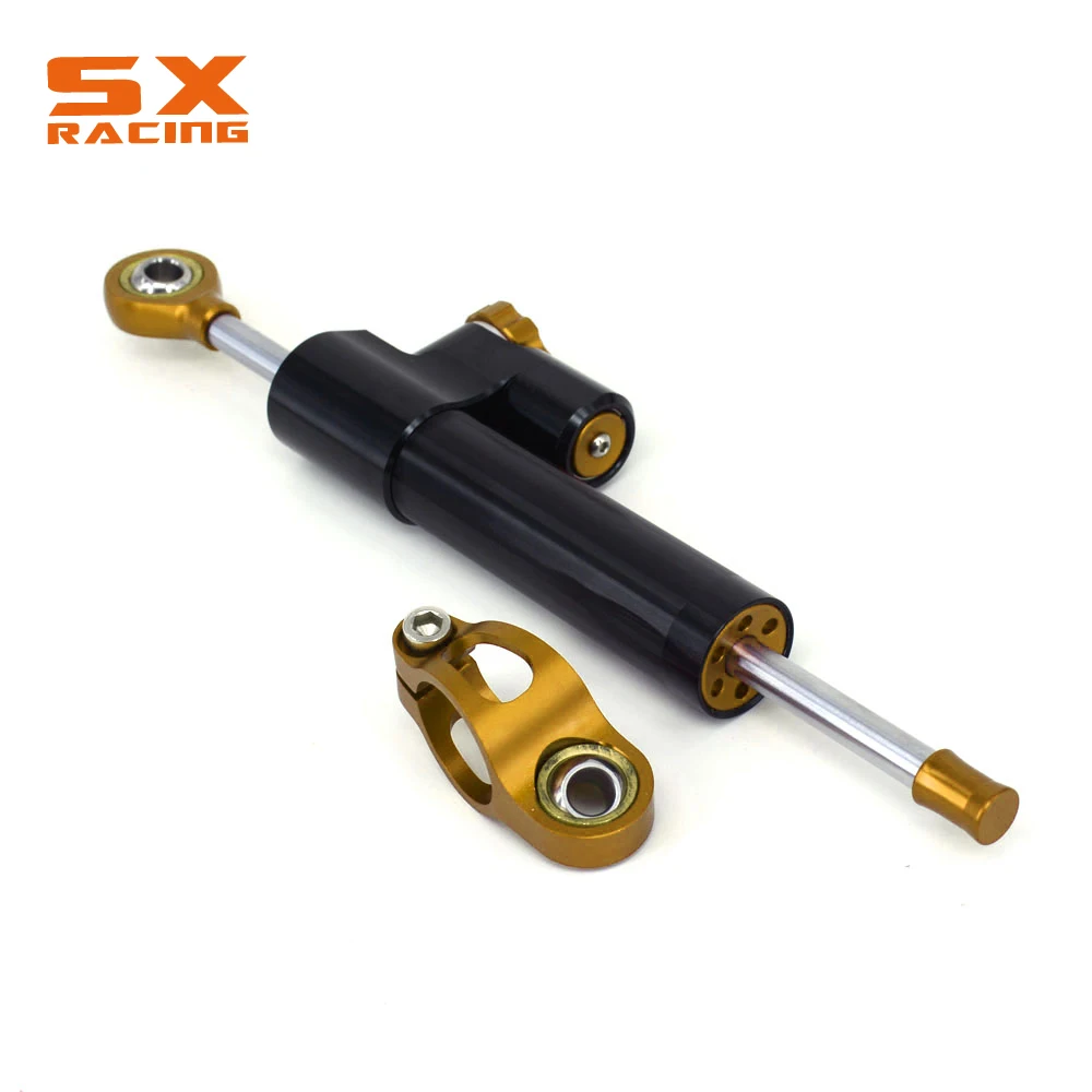 Мотоцикл демпфера стабилизатор кронштейн для KAWASAKI NINJIA250R EX250 EX 250 2008-2012 08 09, 10, 11, 12 лет - Цвет: Black Gold