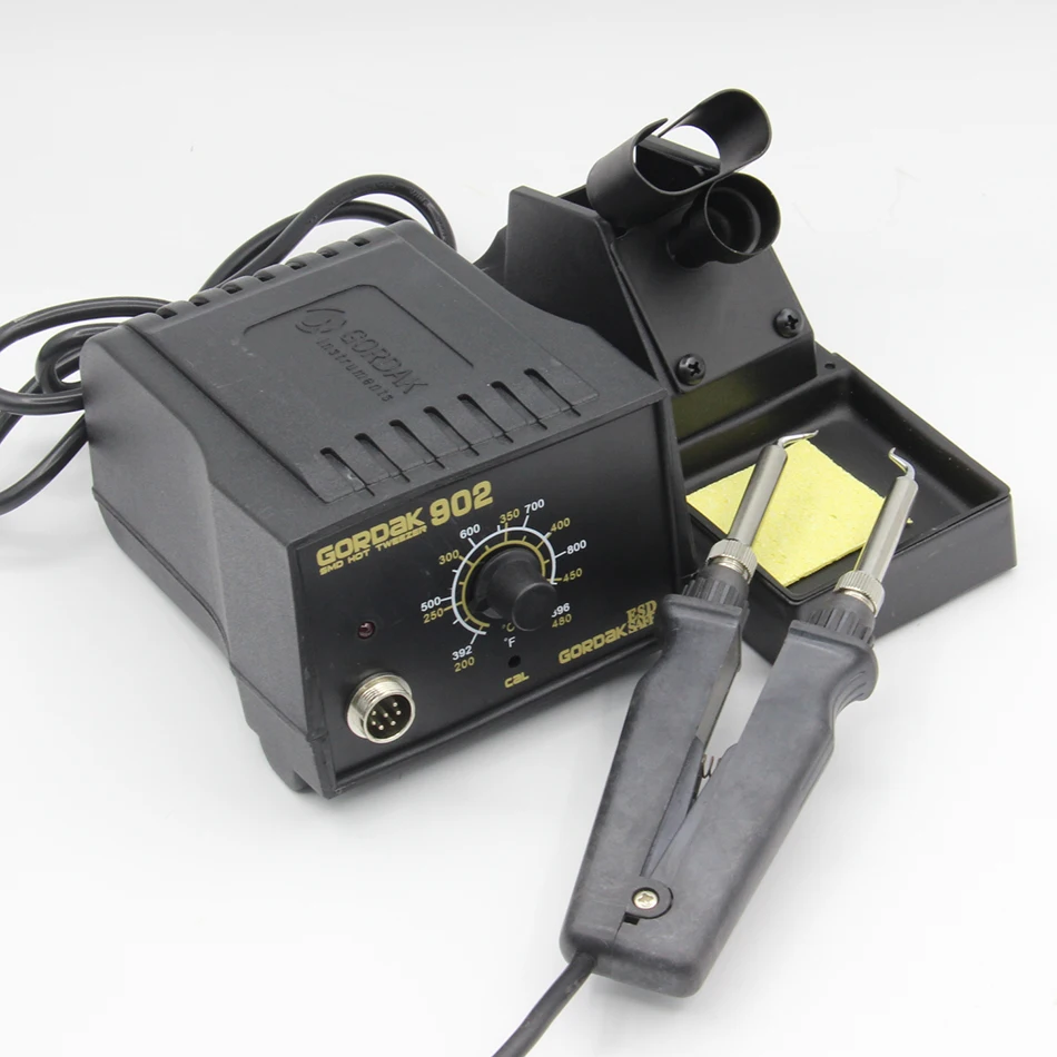 

Free shipping Gordak 902 ESD SMD Soldering Tweezer Repair Rework Station Constant temperature pliers heating tweezers 220V