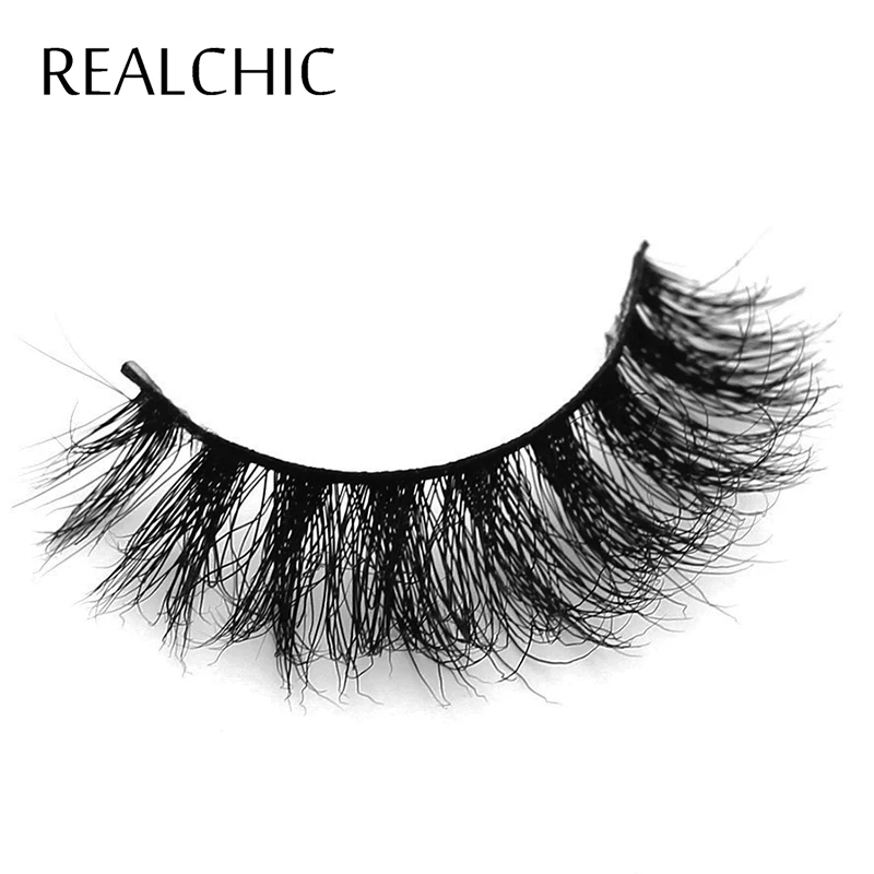 

REALCHIC Mink Lashes 3D Mink Eyelashes Natural False Eyelashes 1 pair Handmade Fake Eye Lashes Extension for Beauty Makeup