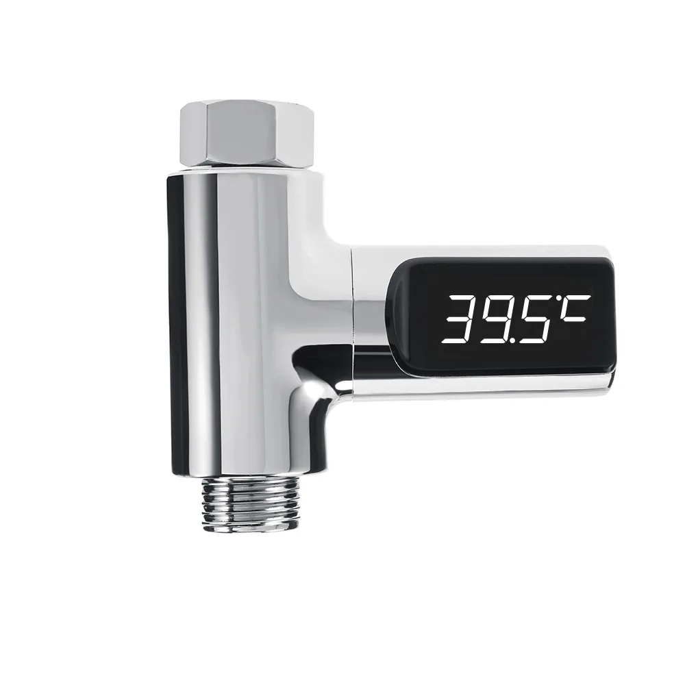 

Baby Bath Digital Thermometer Home Self-Generating Electricity Flow Water Temperture Monitor Battery Free LED Display Shower