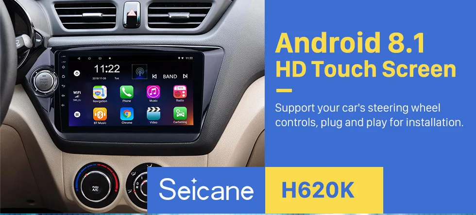 Perfect Seicane 9" Touchscreen Radio GPS Navigation Android 8.1 2din Mirror Link Stereo for 2011 2012-2015 KIA K2 with Bluetooth WIFI 0 Perfect Seicane 9" Touchscreen Radio GPS Navigation Android 8.1 2din Mirror Link Stereo for 2011 2012-2015 KIA K2 with Bluetooth WIFI 0