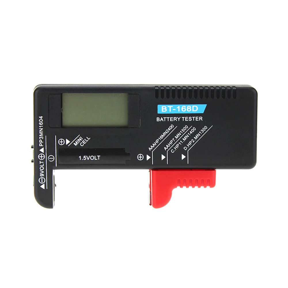 Prostormer Универсальный цифровой тестер батареи Электронная батарея Вольт проверки для AA AAA 9 В кнопочный элемент мульти размер измеритель напряжения