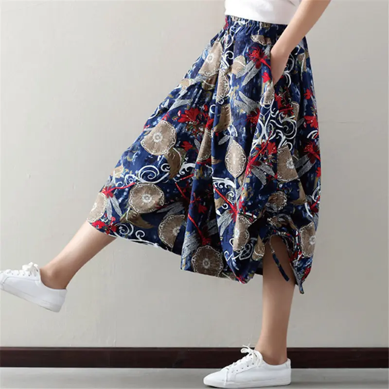 Bohp Capri Sarouel Cropped Harem Pants High Quality Cotton Linen Women Loose Wide Leg Pants Harajuku Female Harem Pants Bohp Capri Sarouel Cropped Harem Pants High Quality Cotton Linen Women Loose Wide Leg Pants Harajuku Female Harem Pants