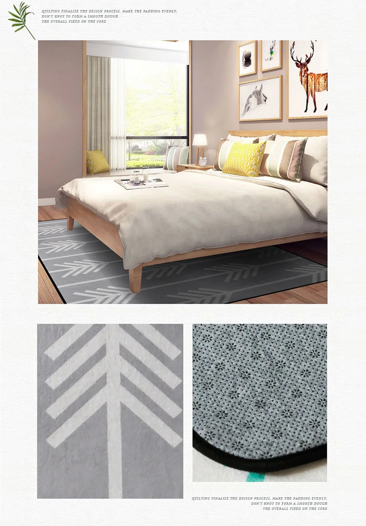 Геометрические серые ковры со стрелками для гостиной, домашний декоративный коврик, ковер для спальни, журнальный столик, многоразмерный большой коврик для пола