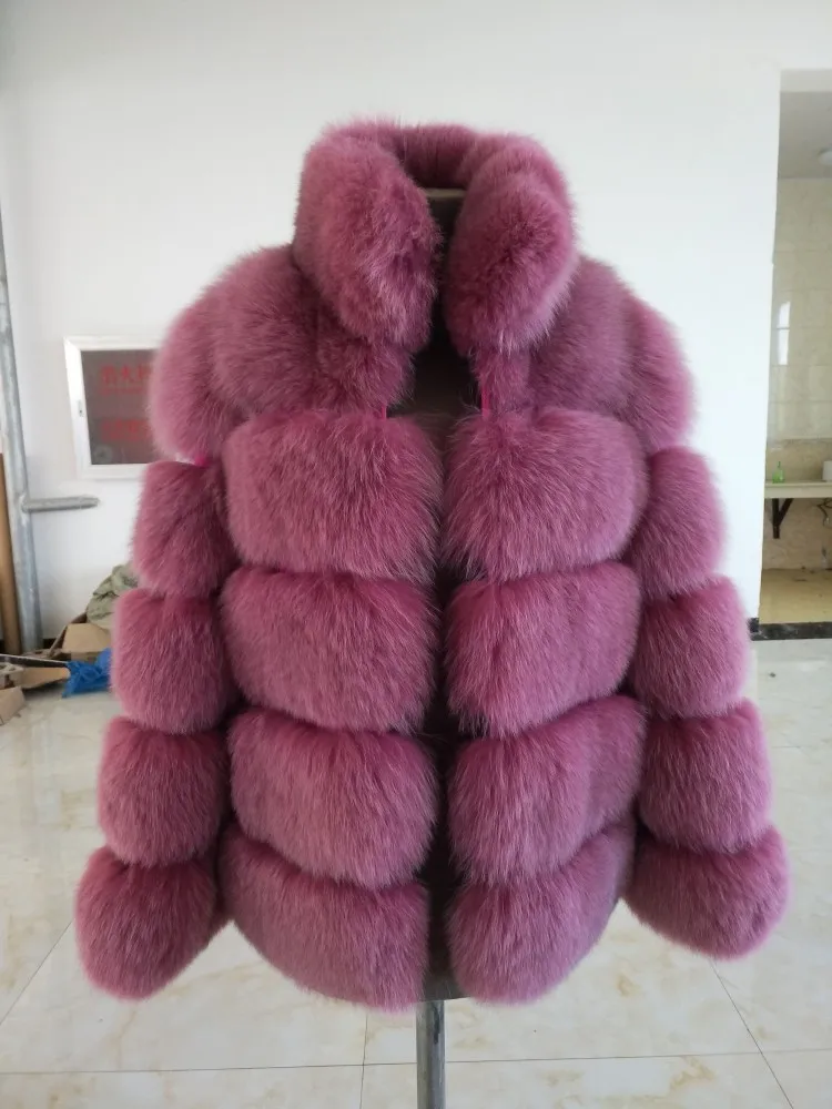 

REROYFU Natural Fox Fur Coat Women's Real Fur Jacket Genuine Leather Fur Overcoat 5XL Fashion Best Furs