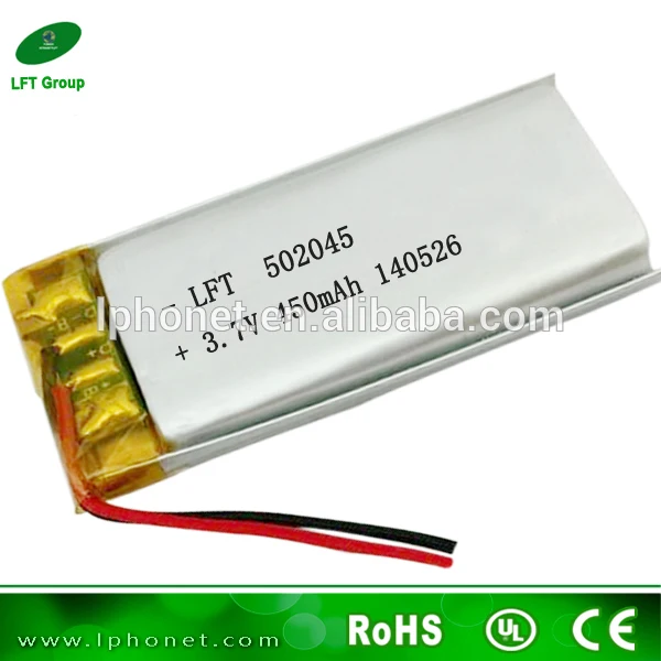 

hunting camera accu 502045 custom lipo 3.7v 450mah lithium polymer battery