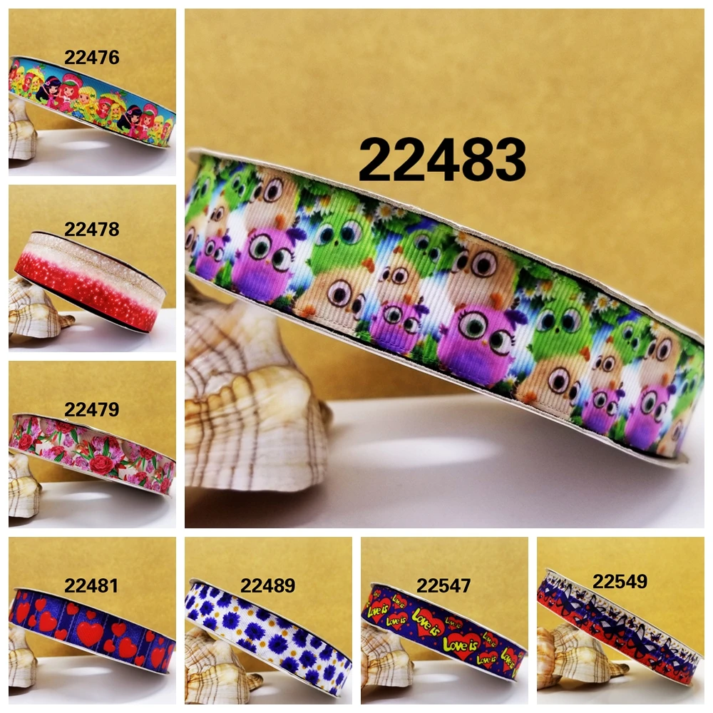 

Free shipping 2016 new arrival ribbons Hair Accessories ribbon 10 yards printed grosgrain ribbons 22476