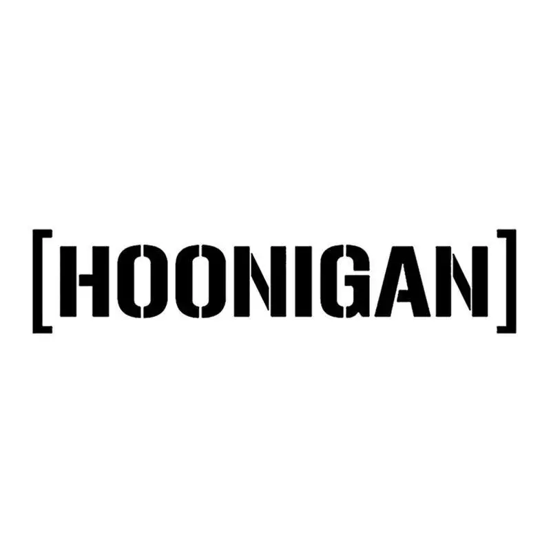 25*5,5 см автомобильный Стайлинг HOONIGAN стикер ралли гоночный Дрифт винил авто окно крутые модные переводные наклейки аксессуары - Название цвета: Черный