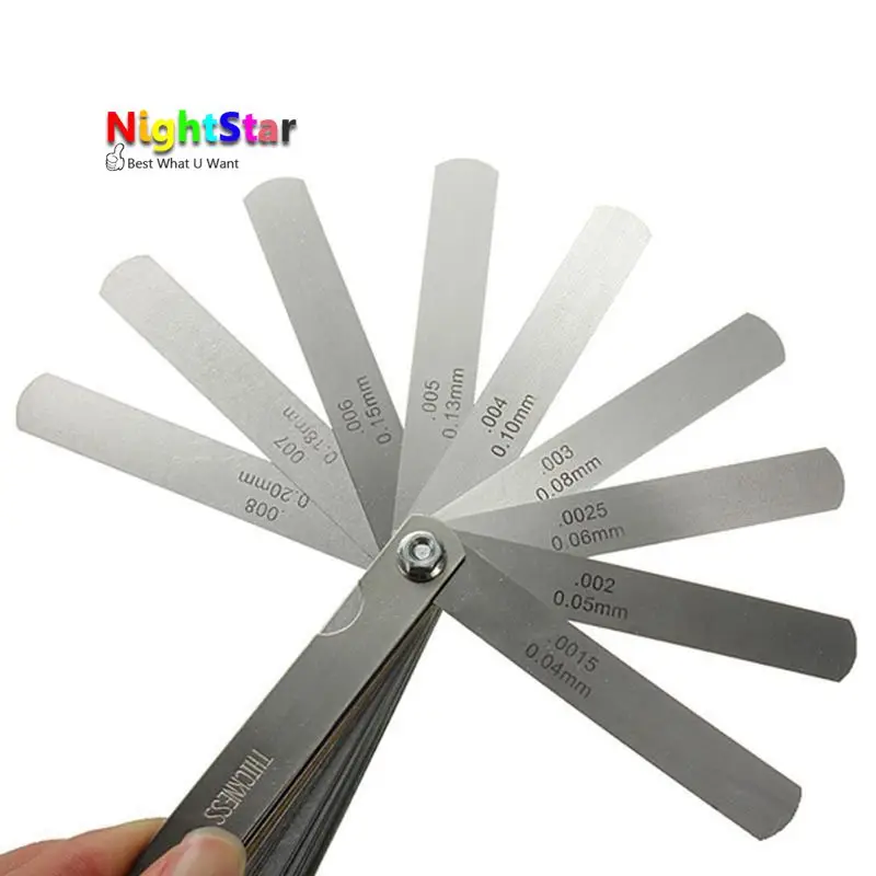 

32 Blades Metric Thickness Gage Set Tappet Valve Feeler Gauge Gauges /METRIC With Brass Measuring Range 0.04mm - 0.88mm