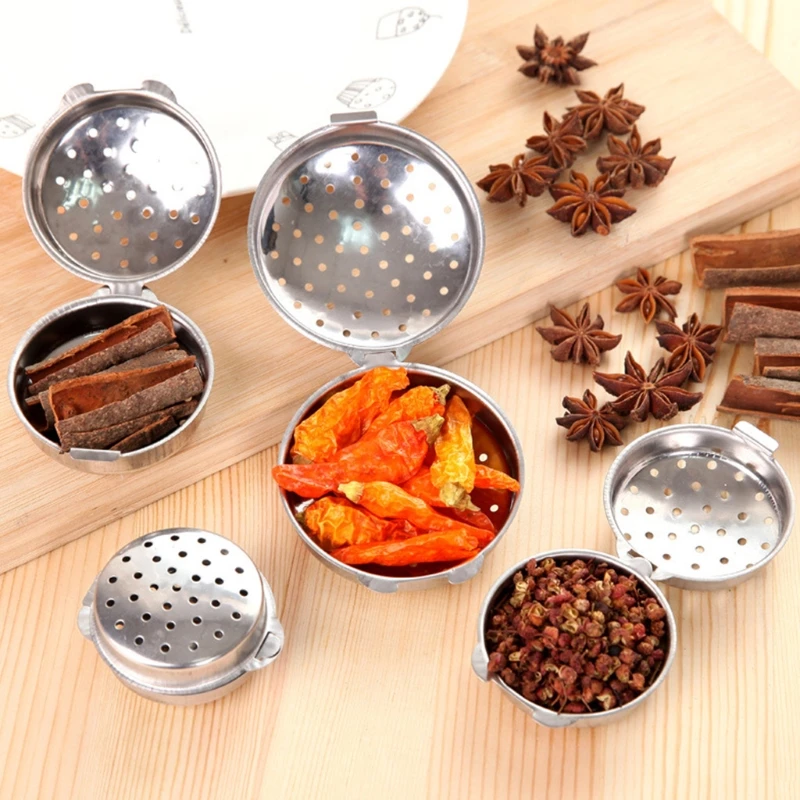 

Reusable Stainless Steel Spice Seasoning Ball Hole Infuser durable rust proof Filter Strainer