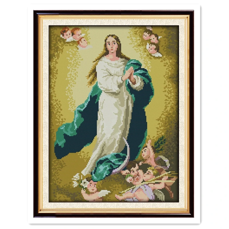 

Virgin Mary (3) Painting kits-for-embroidery Chinese Counted Cross Stitch Patterns Kits Needlework joy sunday cross stitch
