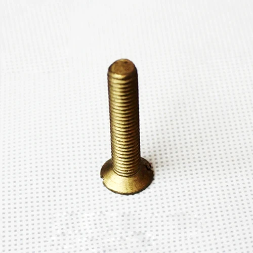 50 шт. M1.6X4mm латунные шлицевые винты с плоской головкой Brassiness потайные болты для