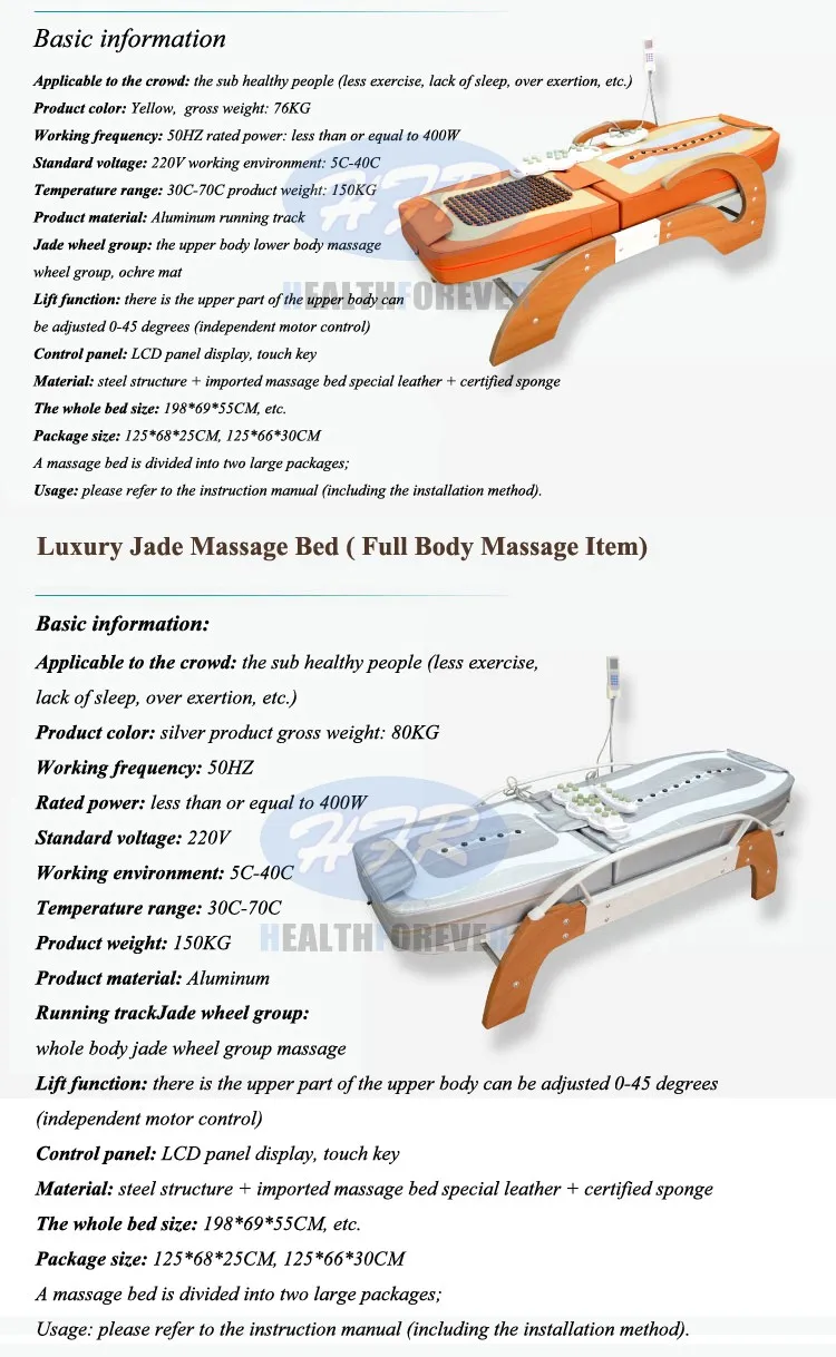 Migun Quente Aquecido Portátil Coréia Barato Nuga Melhor Lcd Automático Elétrico Rolamento Térmico Jade Pedra Massagem Cama Hfr-168-1b 4 Beleza e saúde