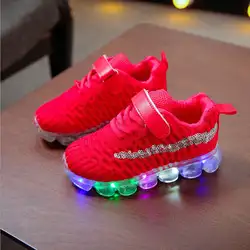 2019 Европейская мода светодиодный освещения детская повседневная обувь высокого качества Лидер продаж для маленьких детей кроссовки круто