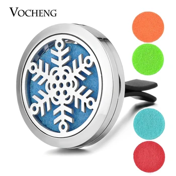 

10pcs/lot Car Essential Oil Scent Locket 316L Stainless Steel Pendant Vent Clip Magnetic Christmas without Felt Pads VA-346*10
