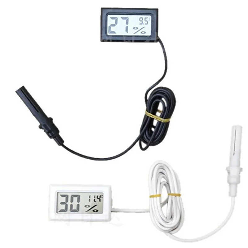 

Mini Digital Temperature Humidity Meter Gauge Thermometer Hygrometer LCD Degree Display with 1.5M Long Wired Sensor Head Probe