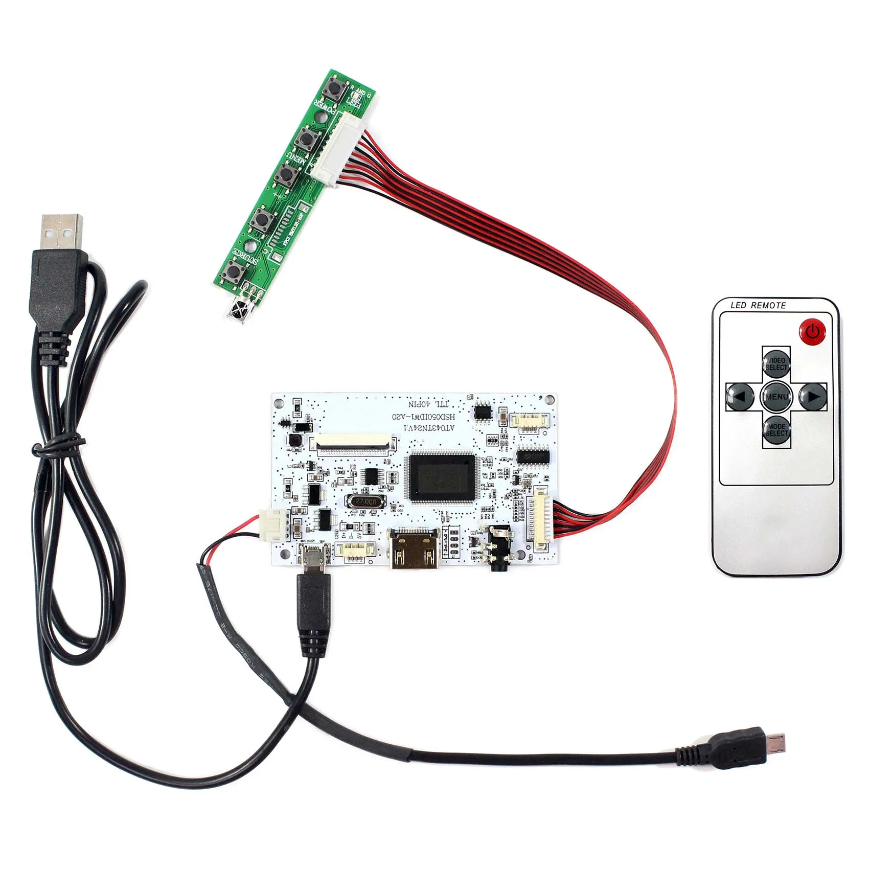 HD MI Controller Board For 4.3&quot 480x272 LCD Screen HSD043I9W1 AT043TN24 AT043TN25 VS043-004A VS043-005A Fit To Raspberry Pi |