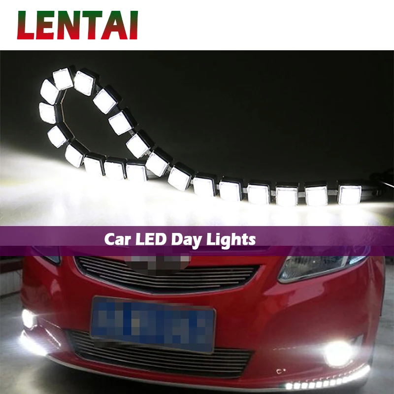 

LENTAI For Hyundai solaris i30 tucson 2017 ix35 accent Mazda 3 6 cx-5 Infiniti 1Set Auto DRL fog lamp Bulb Car LED Lights 12V