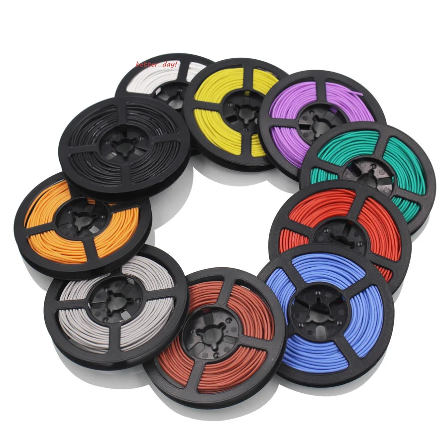 50 meters 164 ft 18AWG flexible silicone wire tinned copper wire and cable stranded wire 10 color optional DIY wire connection