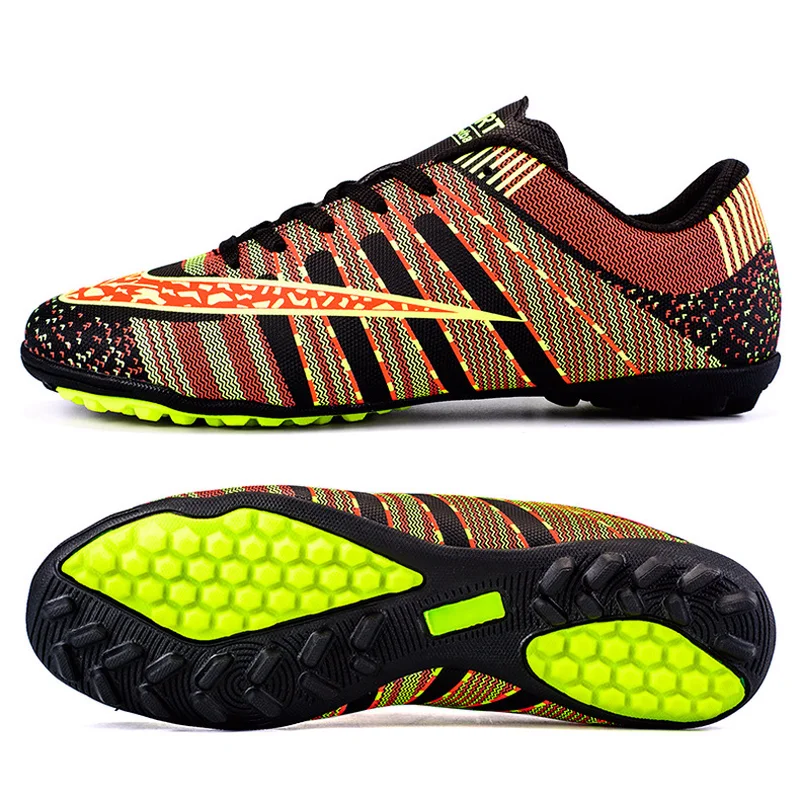 Big code broken nail football shoes autumn new PU sports shoes outdoor antiskid and shock-absorbing fitness men's shoes