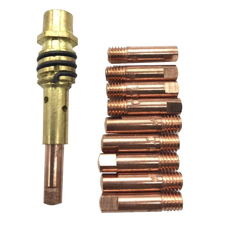 11pcs 15AK Nozzle Iron Attachment Binzel Torch/Gun Consumables Electrode Mb15ak Binzel Acsess For MIG Welding Machine