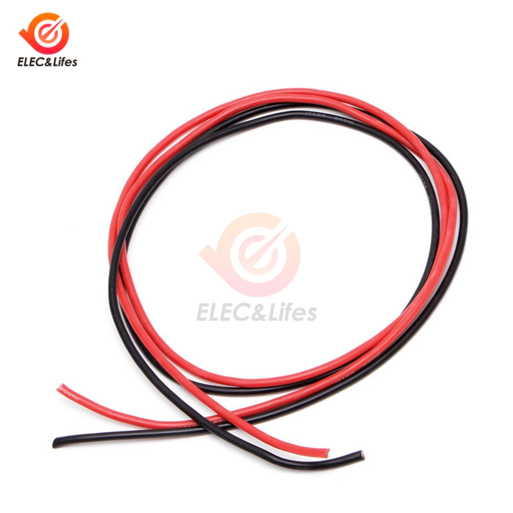2 м 10/12/14/16 Калибр провод электрический 14AWG 16AWG мягкий силиконовый кабель