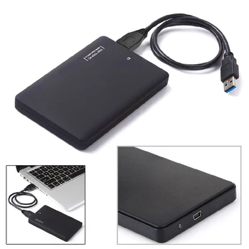 ALLOYSEED Slim Portable 2.5 HDD Enclosure USB 2.0 External Sata Case With USB