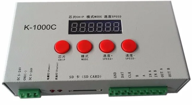 K-1000C SD карты светодиодный контроллер пикселей (T-1000S обновленный набор типа