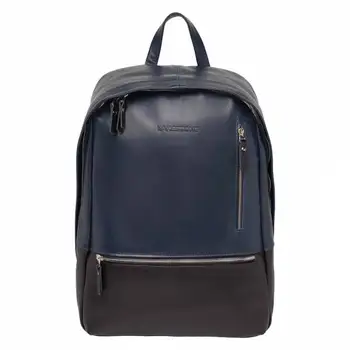 

LAKESTONE men's leather backpack ADAMS DARK BLUE/BLACK