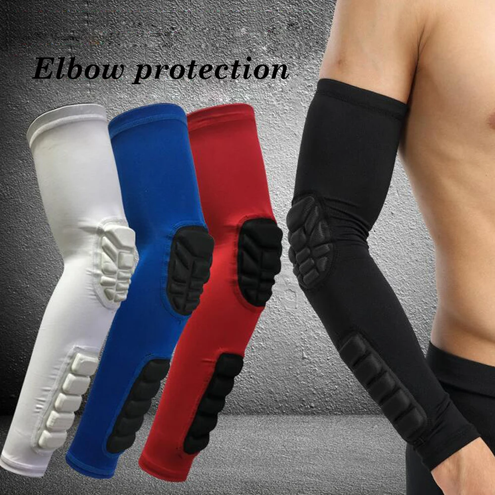 1PCS Elastic Gym Sports Elbow Pads Basketball Arm Sleeve