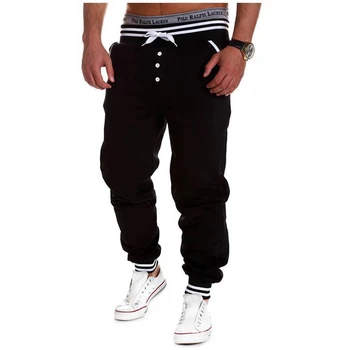 Contrast Color Elastic Men’s Pants