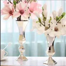 Европейская мода современная железная ваза для современного украшения дома и стола Свадебная Металлическая Ваза свадебный подарок HP066