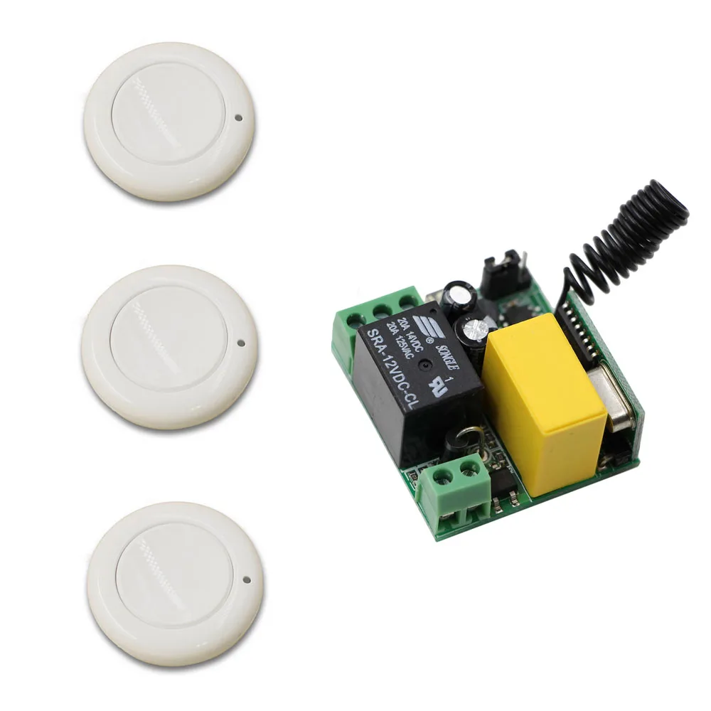 

Smart Home AC 220V Wireless Remote Control Switch System Wireless Remote ON/OFF 1CH 1CH Relay Receiver Transmitter
