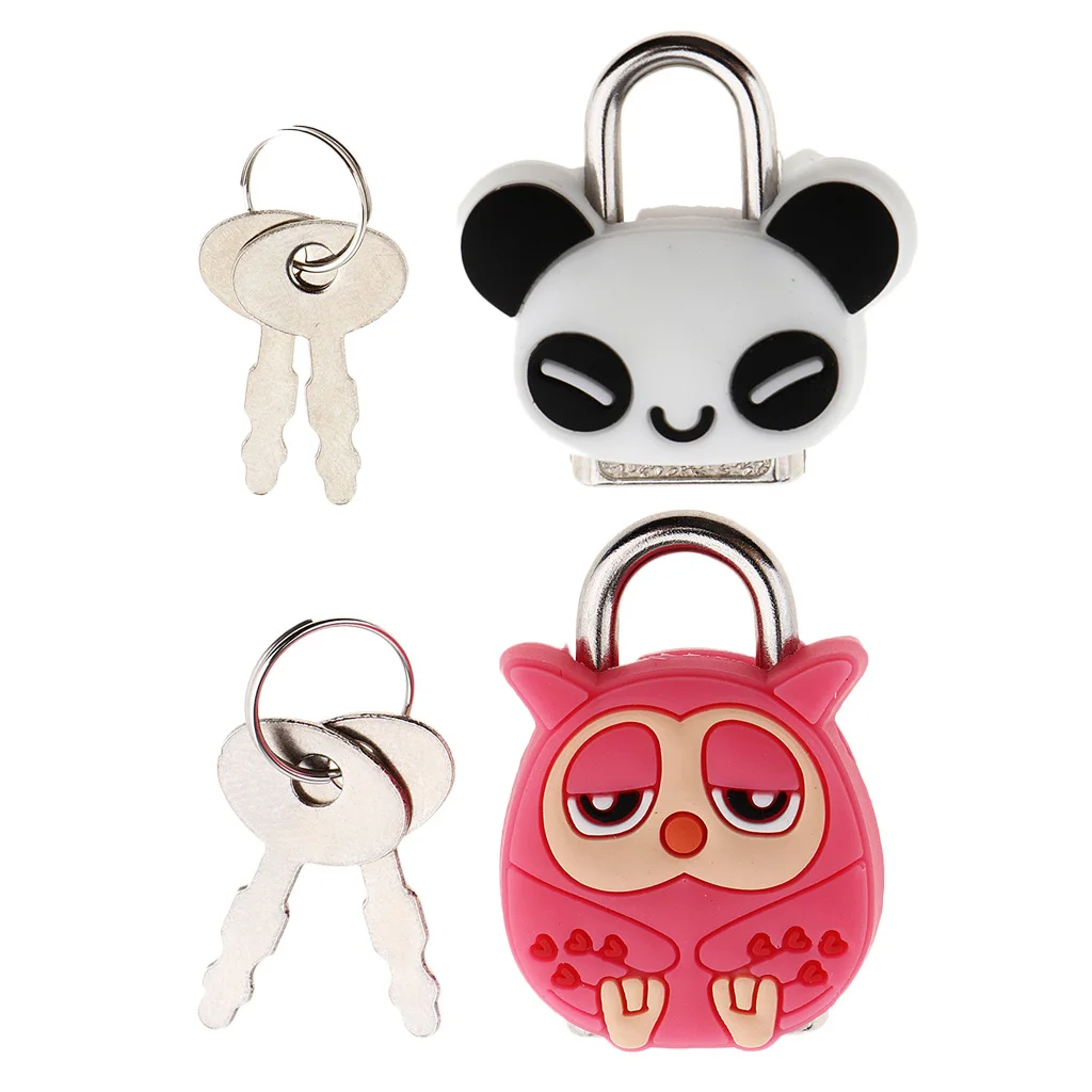 

1 Pack Cute Mini Cartoon Lock Novelty Padlock with Keys Security Lock for Backpack Handbag Suitcase Luggage Backpacks Lockers