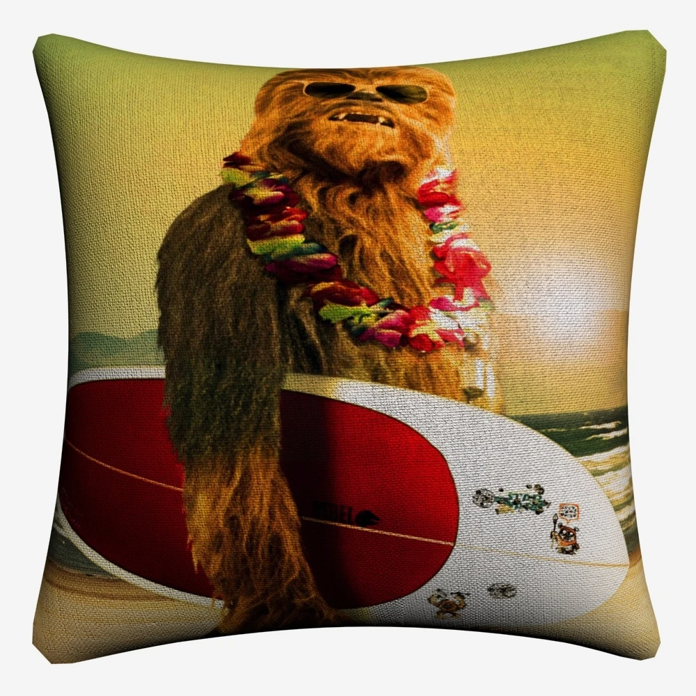 Винтажная мягкая хлопковая подушка для дивана Darth Vader Chewbacca 45x45 см винтажная наволочка для Диванный домашний декор Almofada