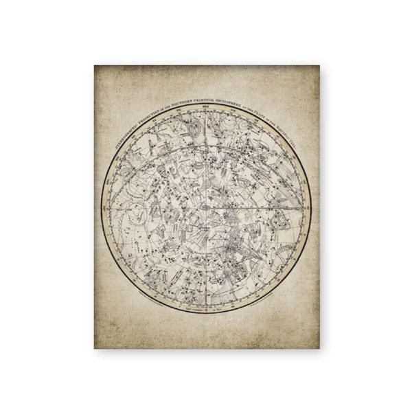 Античный астрономический плакат c созвездиями, настенные художественные принты, 1822 астрономический рисунок, холст, живопись, ретро настенные картины, декор для комнаты - Цвет: PH908