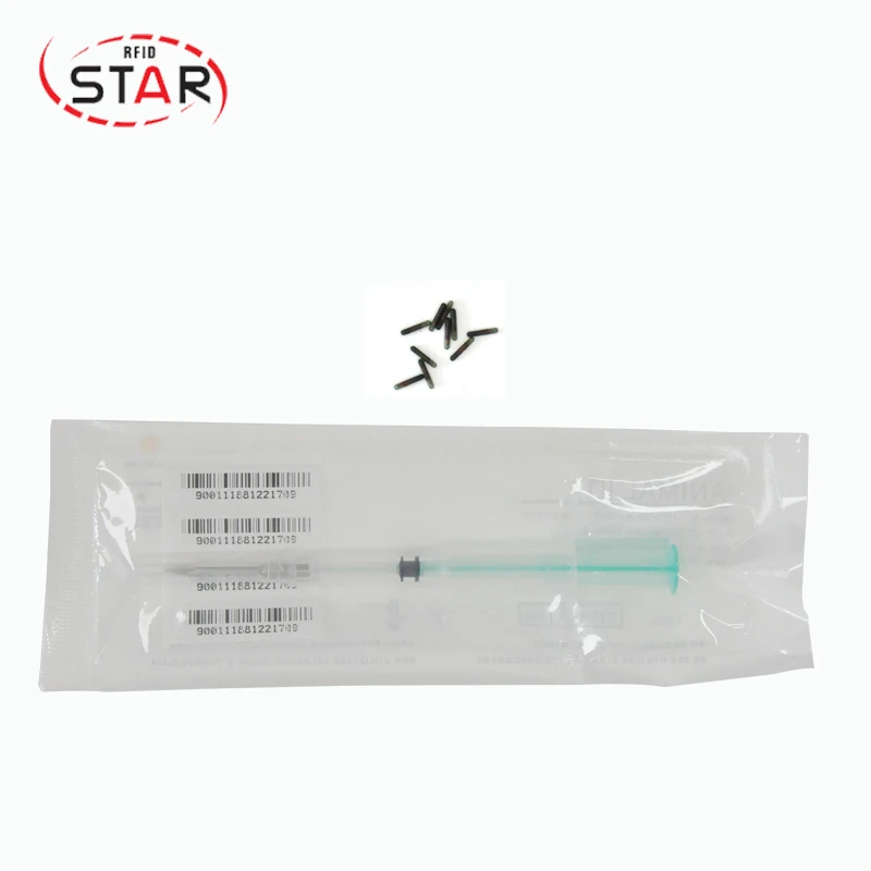 

20pcs 1.25*7MM Iso11784/5 Fdx-b animal rfid microchips for fish dog +10pcs 1.25*7mm Lf rfid pet syringe microchip injector