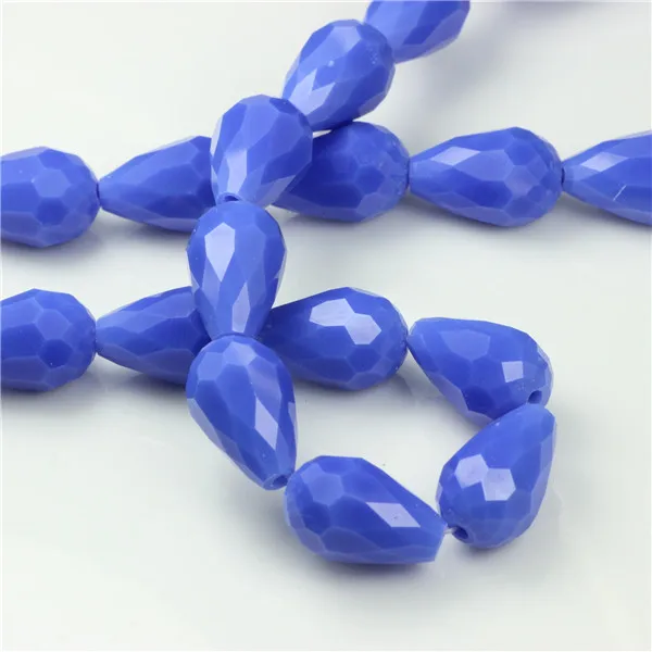 Граненый Стекло каплевидные бусины 8x12 мм чешского хрусталя в форме капель свободные шарма бусины кристаллы для рукоделие "сделай сам" для изготовления ювелирных изделий - Цвет: blue porcelain
