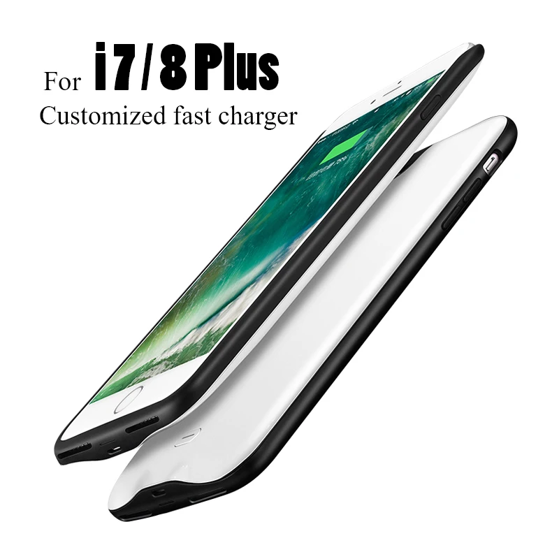 Goedkoop 2018 Aangepaste Wrieless charger met Auto Magnetische Houder Voor iphone 7 8 Plus Power bank Backup Batterij Snelle Opladen Case kit