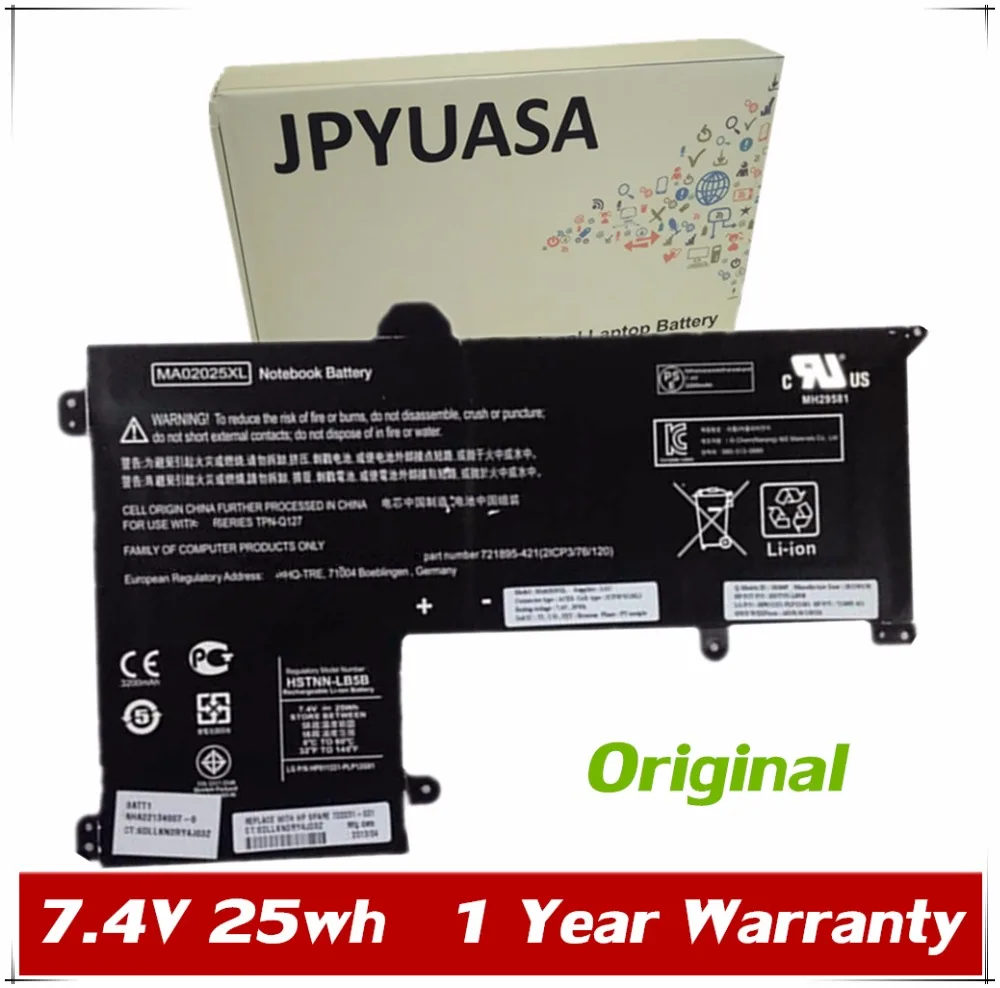 7XINbox 7 4 V 25wh оригинальный MA02XL Аккумулятор для ноутбука HP MA02025XL HSTNN-LB5B 721895-421 722232-005