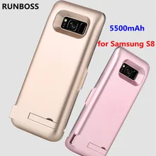 Батарея runboss Зарядное устройство чехол для samsung S8 5500 мАч Резервное копирование Внешняя Батарея Мощность банка для Galaxy S8 Портативный Мощность корпус для банковских карт
