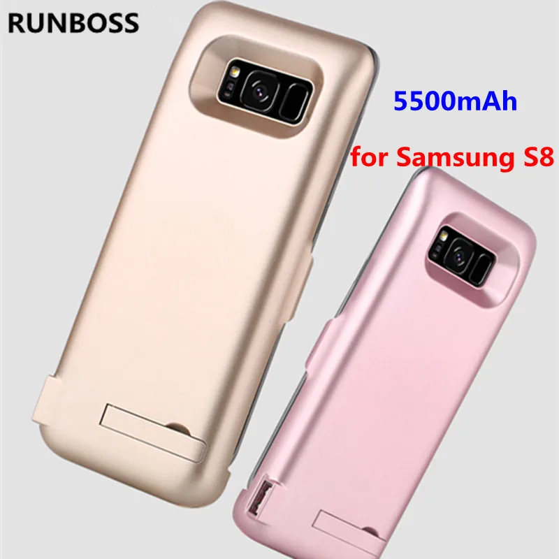 

RUNBOSS Battery Charger Case For Samsung S8 5500mAh Backup External Battery Power Bank For Galaxy S8 Portable Powerbank Case