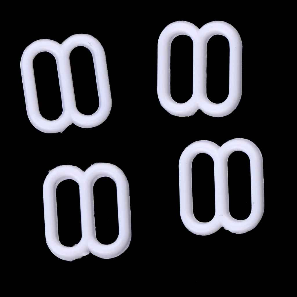 100Pcs 8mm/15mm Plastic Bra Headband Replacement Adjustment Buckles Underwear Sliders Rings Clips Sew Lingerie Bikini Adjusters