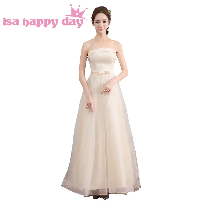 Vestidos De Casamento Tulle Braidsmaid Champagne Colored Bridesmaids Vestidos De Casamento Tulle Braidsmaid Champagne Colored Bridesmaids Dresses 2018 From China Party Long Wedding Under 100 H3728