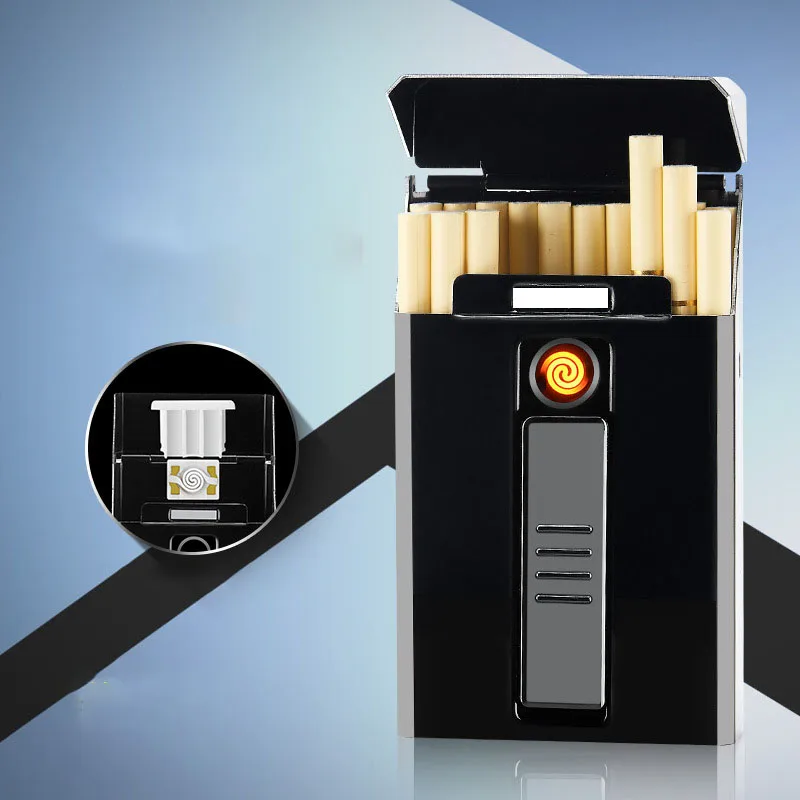Портативный чехол для электронной сигареты с USB и зажигалкой 20 шт. держатель