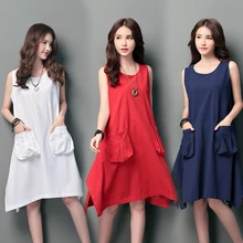 Summer Sleeveless Loose Maternity Dress Gravida Roupa Gestante Dresses Pregnancy Clothing Pregnant Women Fashion Clothes B112