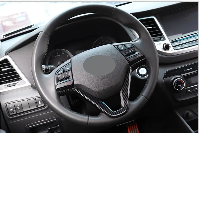 sikmoi Couverture de Paillettes de Volant de Voiture Garniture de décoration intérieure ， pour Hyundai Tucson 3th 2015 2016 2017 2018 LHD ABS Chrom Accessoires
