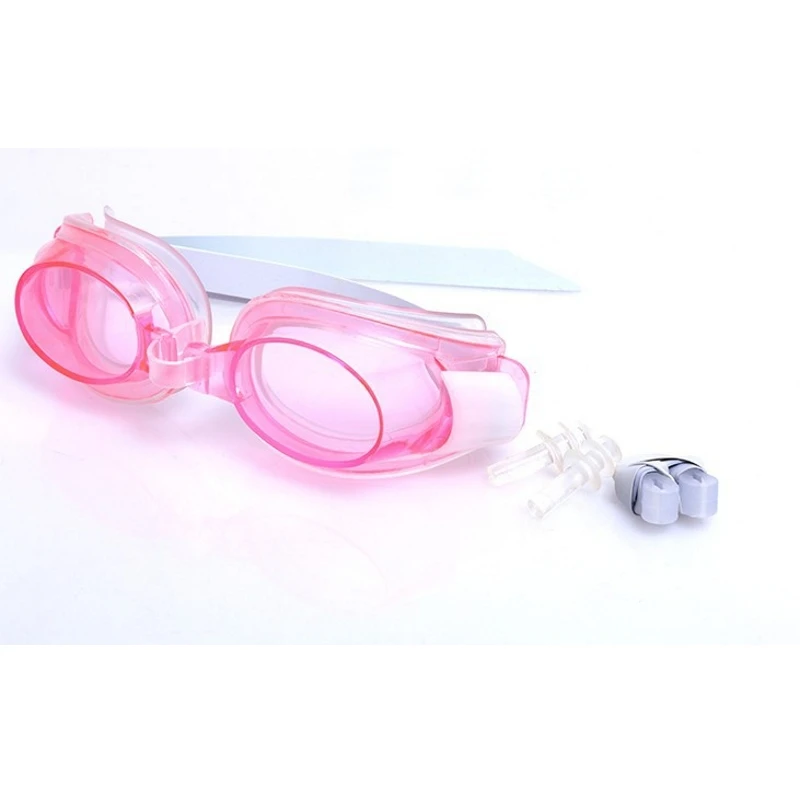 Детские регулируемые водонепроницаемые противотуманные очки, очки для плавания, очки для бассейна и ушные затычки, клипсы для носа, наборы для плавания