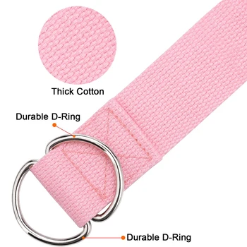 72 inch Adjustable Pilates Stretch Out Strap Resistance Band Pull Rope Exercise Cross Fit Weight